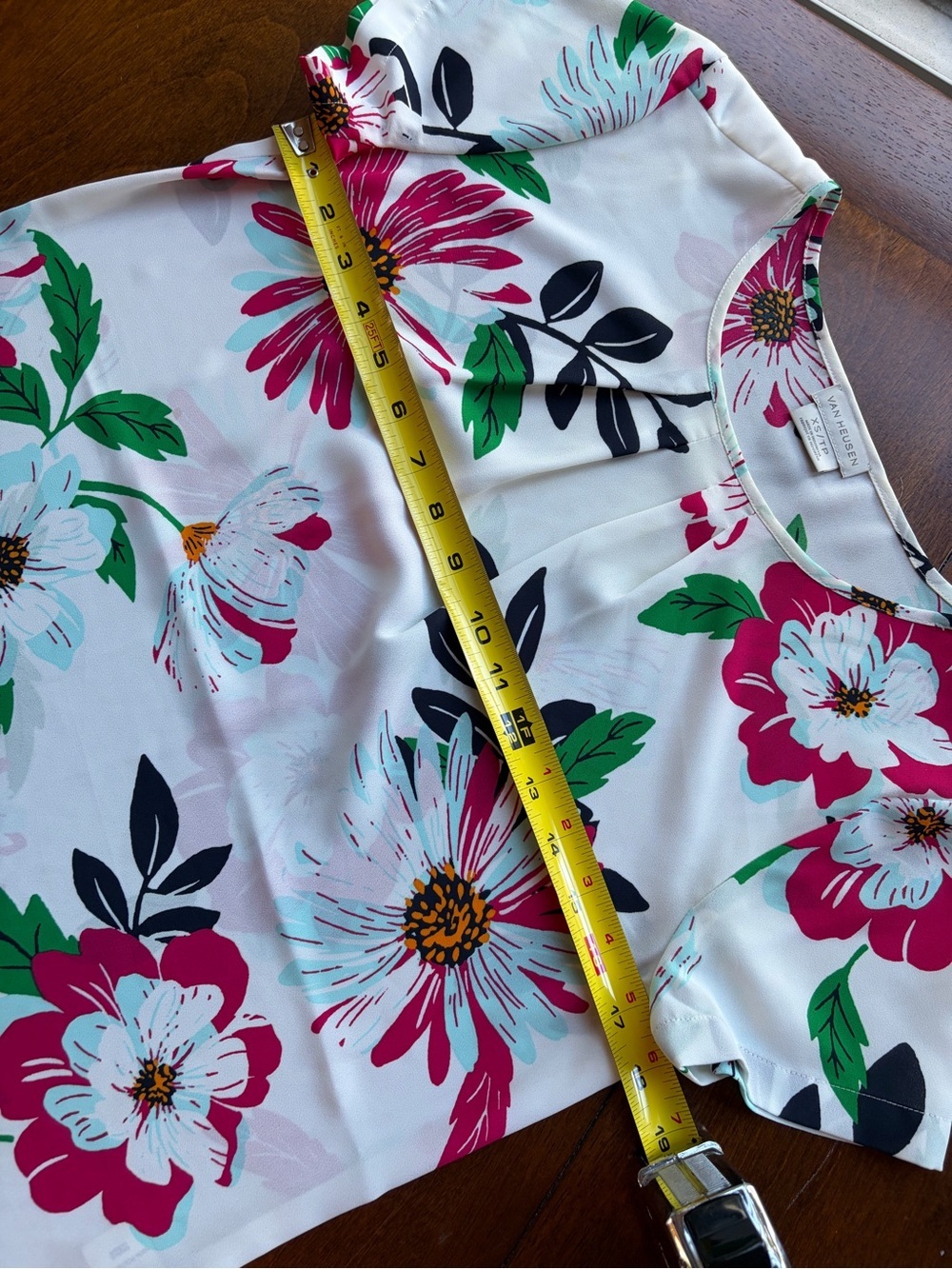 Van Heusen | White Floral Short-Sleeve Blouse - Picture 7 of 7